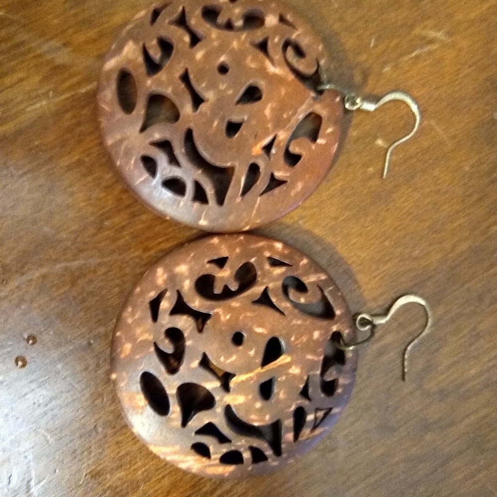 Coconut shell earrings